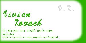 vivien kovach business card